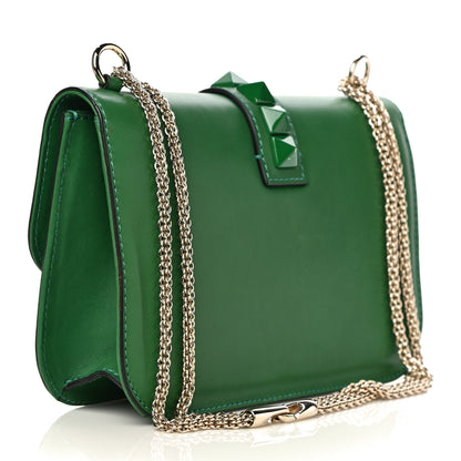 Valentino Garavani Vitello Medium Glam Lock Rockstud Flap Pop Green 2 of 14