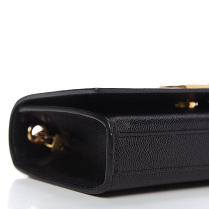 Saint Laurent Grain De Poudre Small Monogram Kate Satchel Black 6 of 9