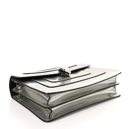 Bulgari Metallic Calfskin Serpenti Forever Shoulder Bag Silver 5 of 12