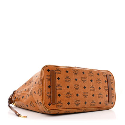 MCM Visetos Medium Liz Reversible Shopper Tote Cognac 6 of 18