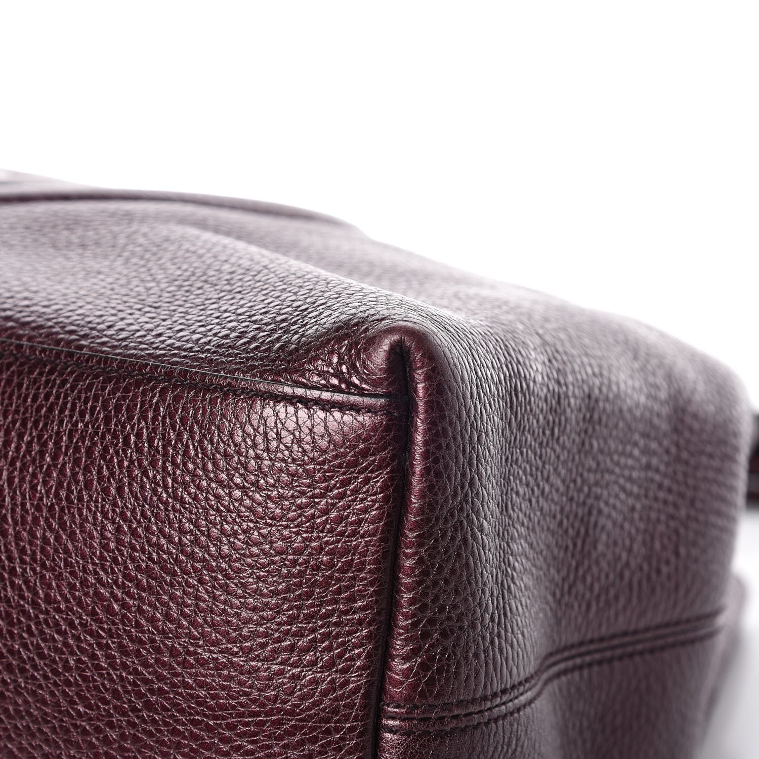 Gucci Metallic Cellarius Calfskin Medium Soho Chain Shoulder Bag Classic Burgundy 13 of 13