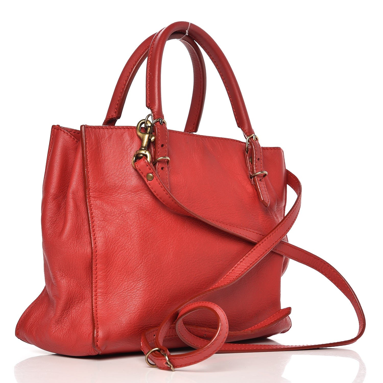Balenciaga Veau Souple Papier Mini A4 Tote Rouge 3 of 15