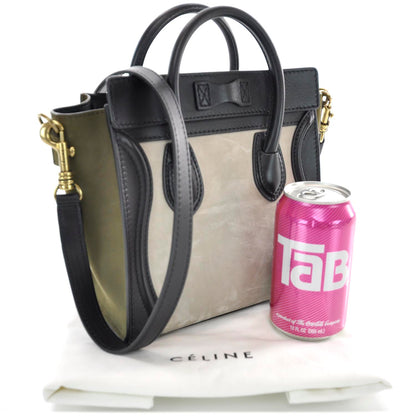 Celine Nubuck Suede Nano Tri-Color Luggage 3 of 11