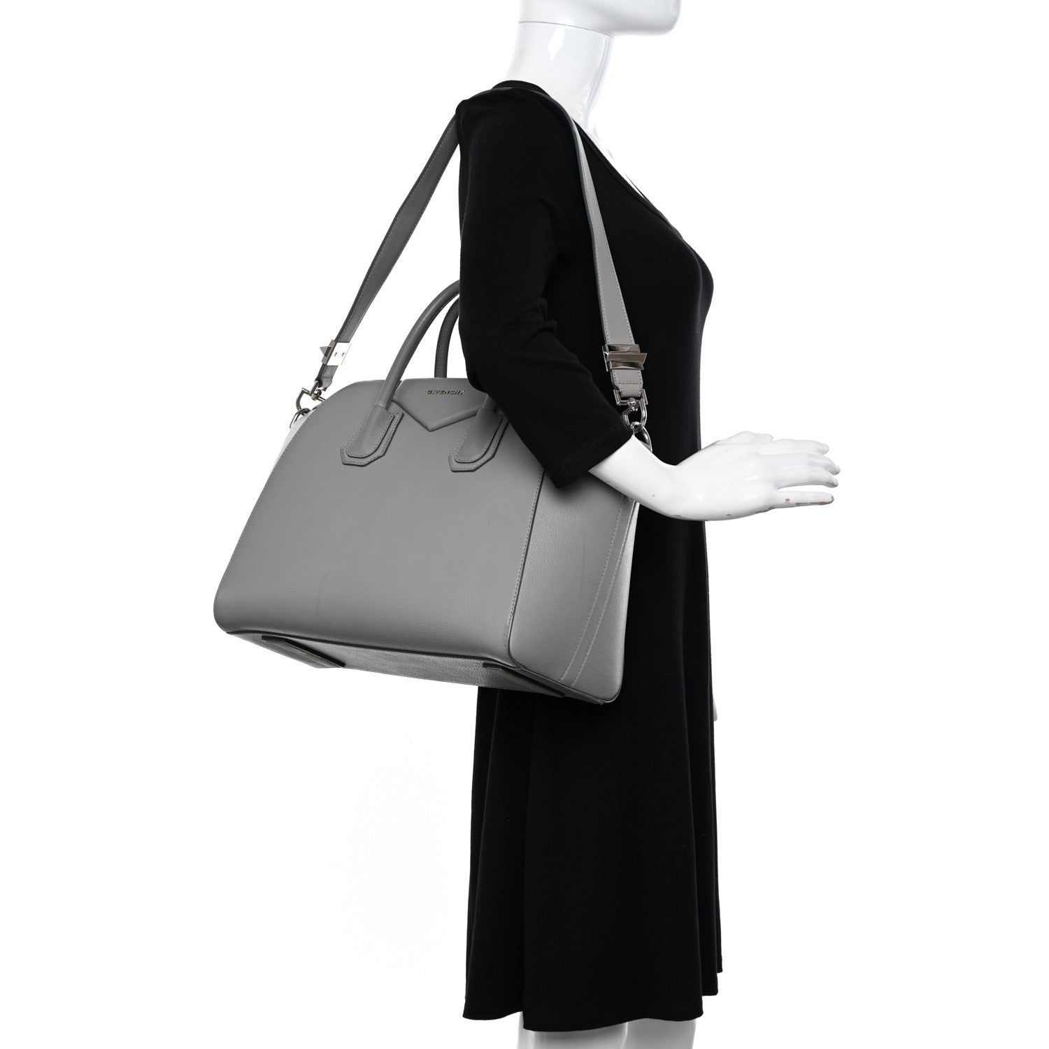 Givenchy Sugar Goatskin Medium Antigona Pearl Grey 2 of 14