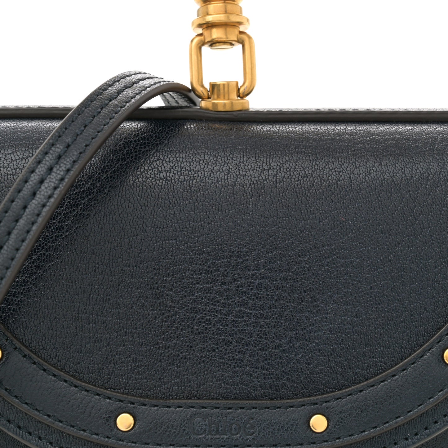 Calfskin Small Nile Bracelet Minaudiere Bag Silver Blue
