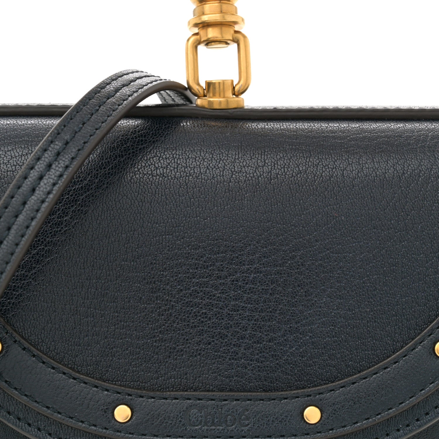 Chloe Calfskin Small Nile Bracelet Minaudiere Bag Silver Blue 8 of 11