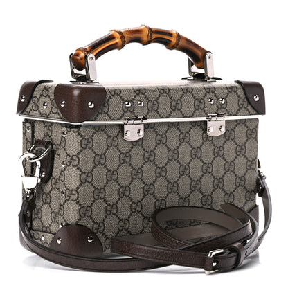 Gucci GG Supreme Monogram Globe-Trotter Beauty Case Brown 3 of 14