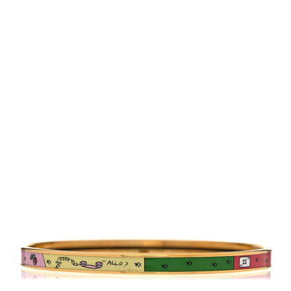 Hermes Enamel Printed Extra Narrow Mystere au 24 Bracelet 70 Casaque 1 of 6