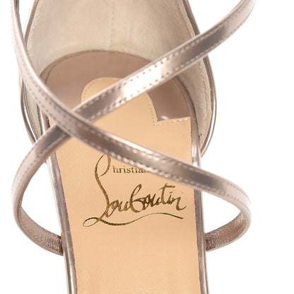 Christian Louboutin Glitter Mesh Choca 100 Sandals 36 Colombe 7 of 9
