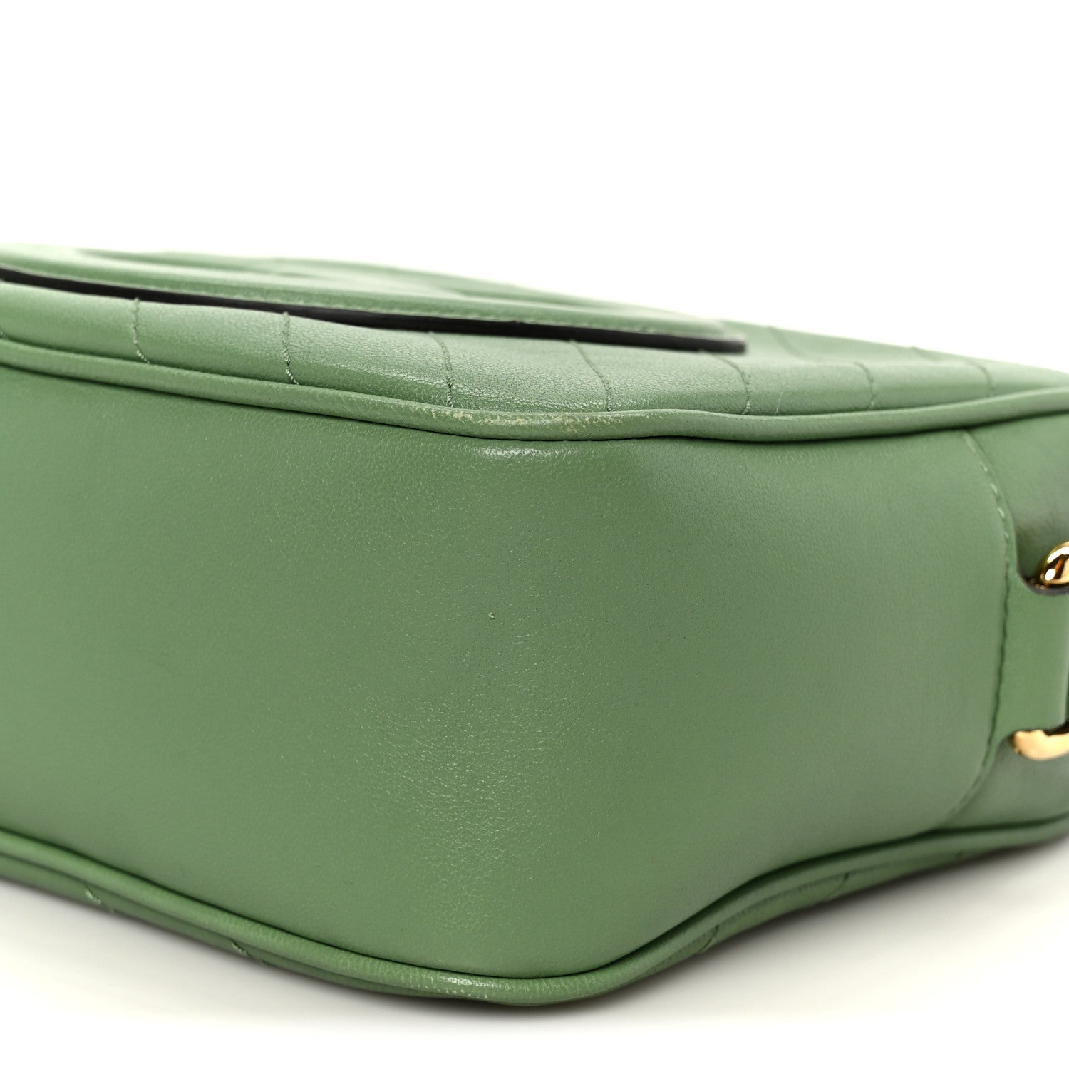 Gucci Sakai Be Green Calfskin Diagonal Stitched Small Blondie