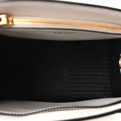 Prada Saffiano Cuir Calfskin Small Monochrome Top Handle Tote White 4 of 8