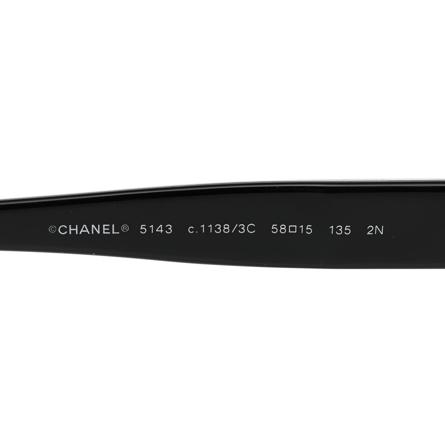 Acetate CC Logo Sunglasses 5143 Black White