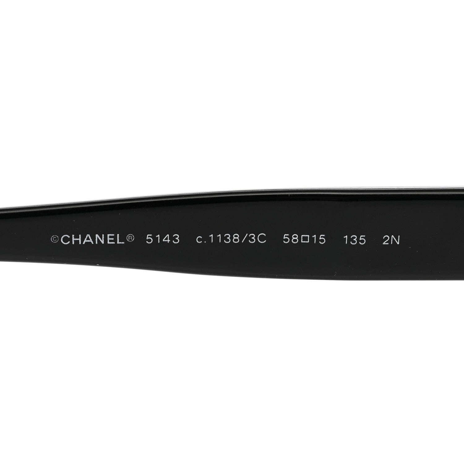 Chanel Acetate CC Logo Sunglasses 5143 Black White 5 of 12