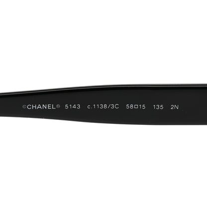 Chanel Acetate CC Logo Sunglasses 5143 Black White 5 of 12