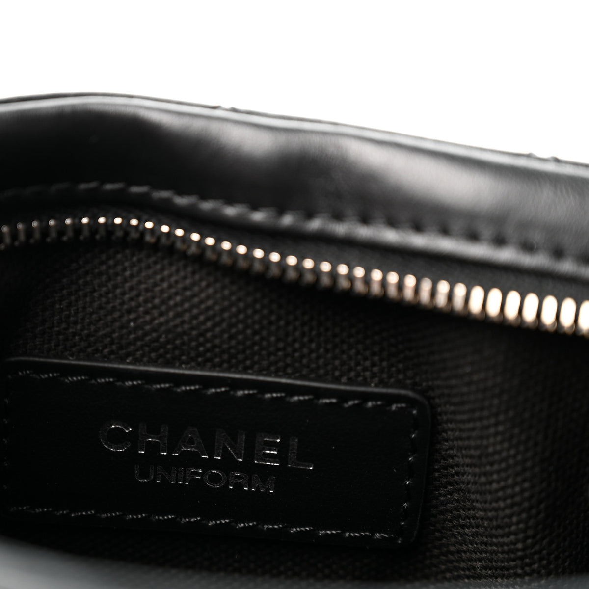 Chanel Lambskin Quilted Uniform Crossbody Bag Black 6 of 11