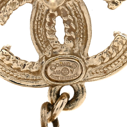 Chanel Pearl Caged CC Drop Earrings Gold 4 of 4