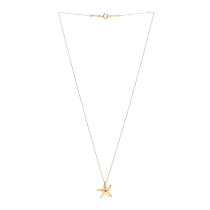 Tiffany 18K Yellow Gold 15mm Elsa Peretti Starfish Pendant Necklace 3 of 4