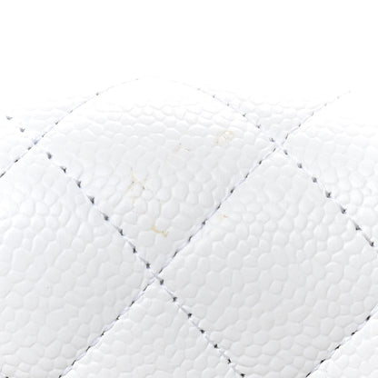 Chanel Caviar Quilted Medium Double Flap White 10 of 10