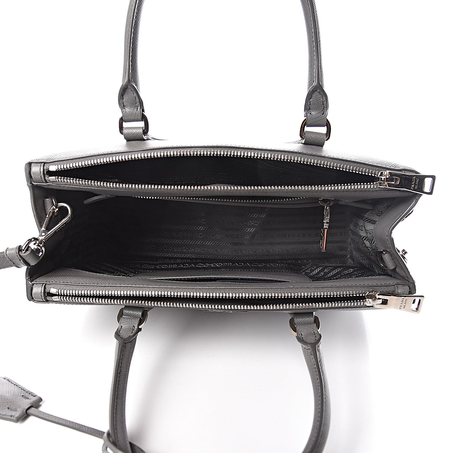 Saffiano Small Galleria Double Zip Tote Marmo