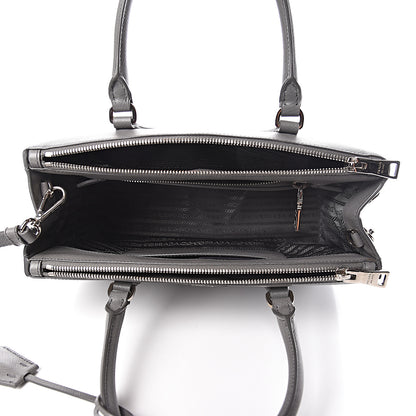 Prada Saffiano Small Galleria Double Zip Tote Marmo 6 of 13
