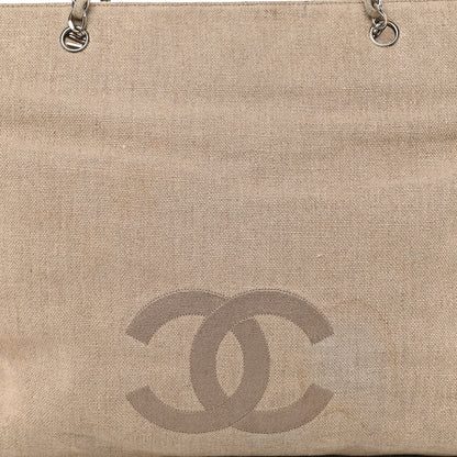 Chanel Linen CC Tote Beige 9 of 18