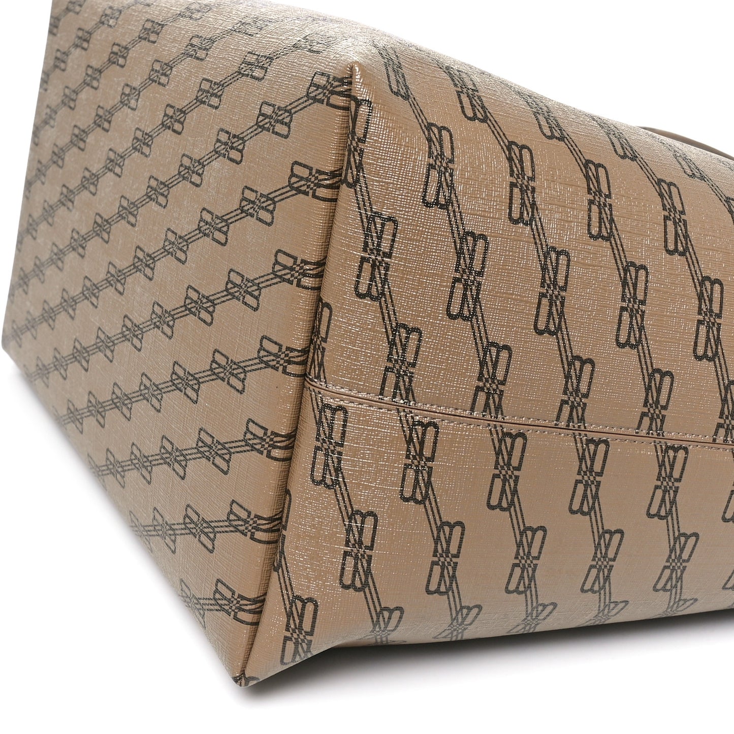 Coated Canvas BB Monogram Large Signature East West Shopper Bag Beige Brown