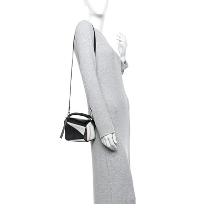 Loewe Calfskin Mini Puzzle Bag Black Taupe 2 of 14