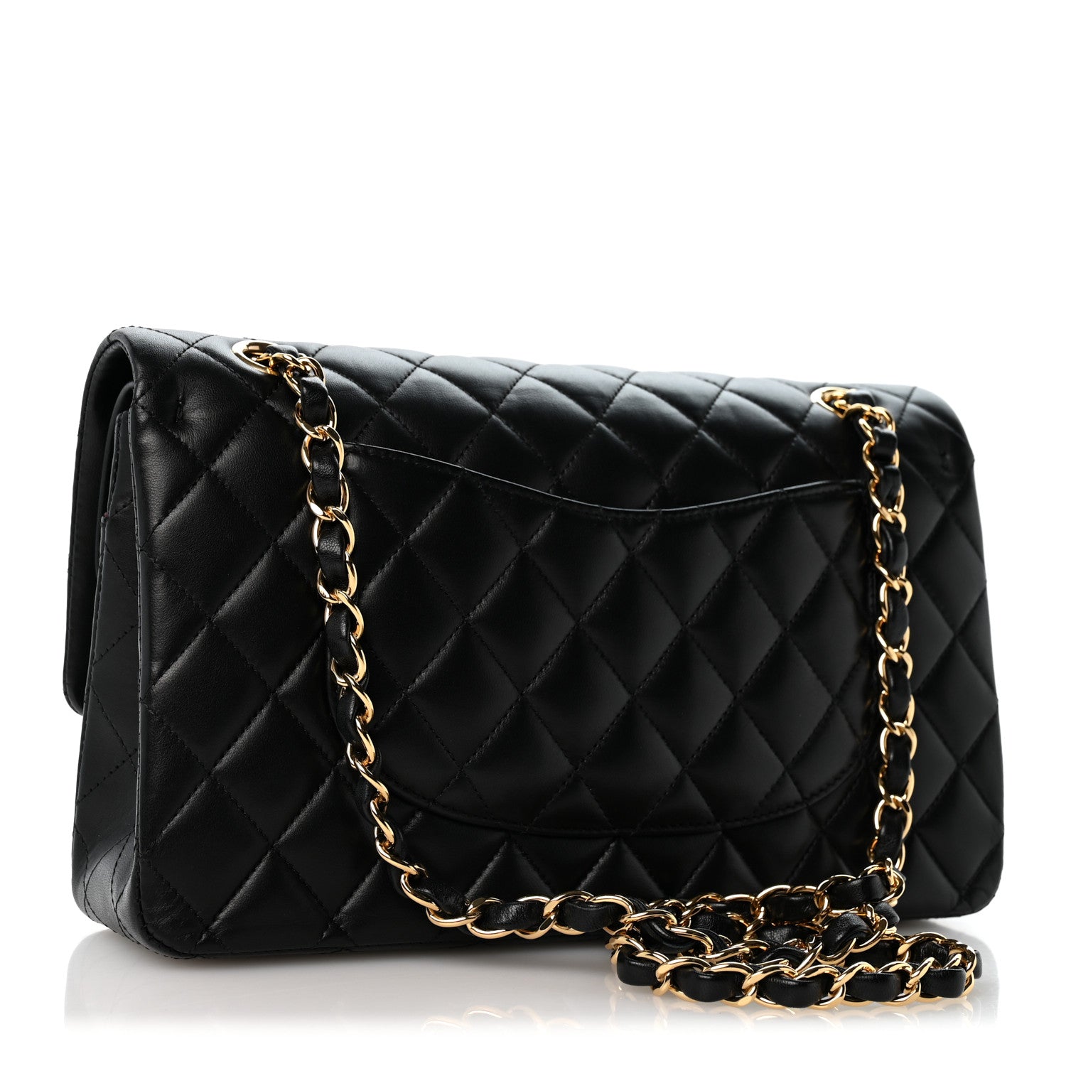 Chanel Lambskin Quilted Medium Double Flap Black 2 of 10