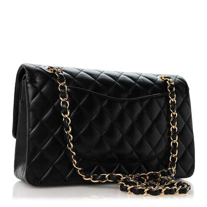 Chanel Lambskin Quilted Medium Double Flap Black 2 of 10