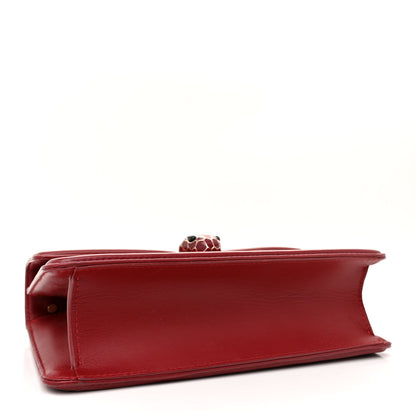Bulgari Quilted Nappa Smooth Calfskin Serpenti Forever Diamond Blast Shoulder Bag Red 4 of 10