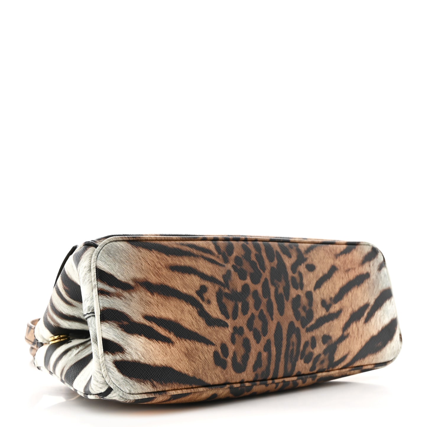 Saffiano Printed Medium East West Galleria Double Zip Bag Miele