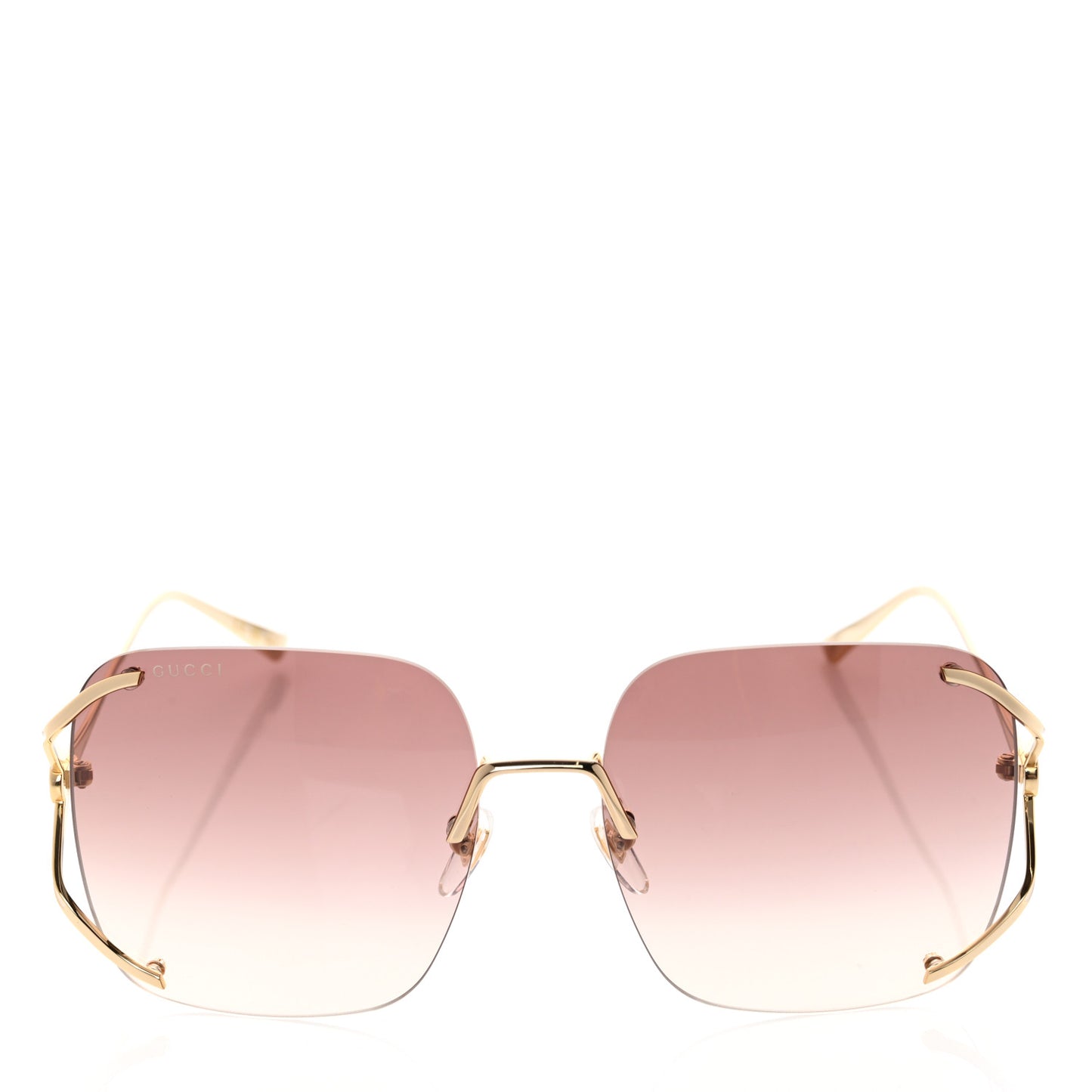 Metal Oversized Sunglasses GG0646S Gold Brown