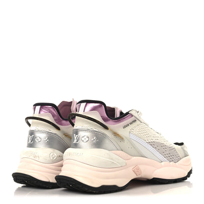 Louis Vuitton Mix Materials Suede Calfskin Run 55 Sneakers 39 Pink 5 of 9