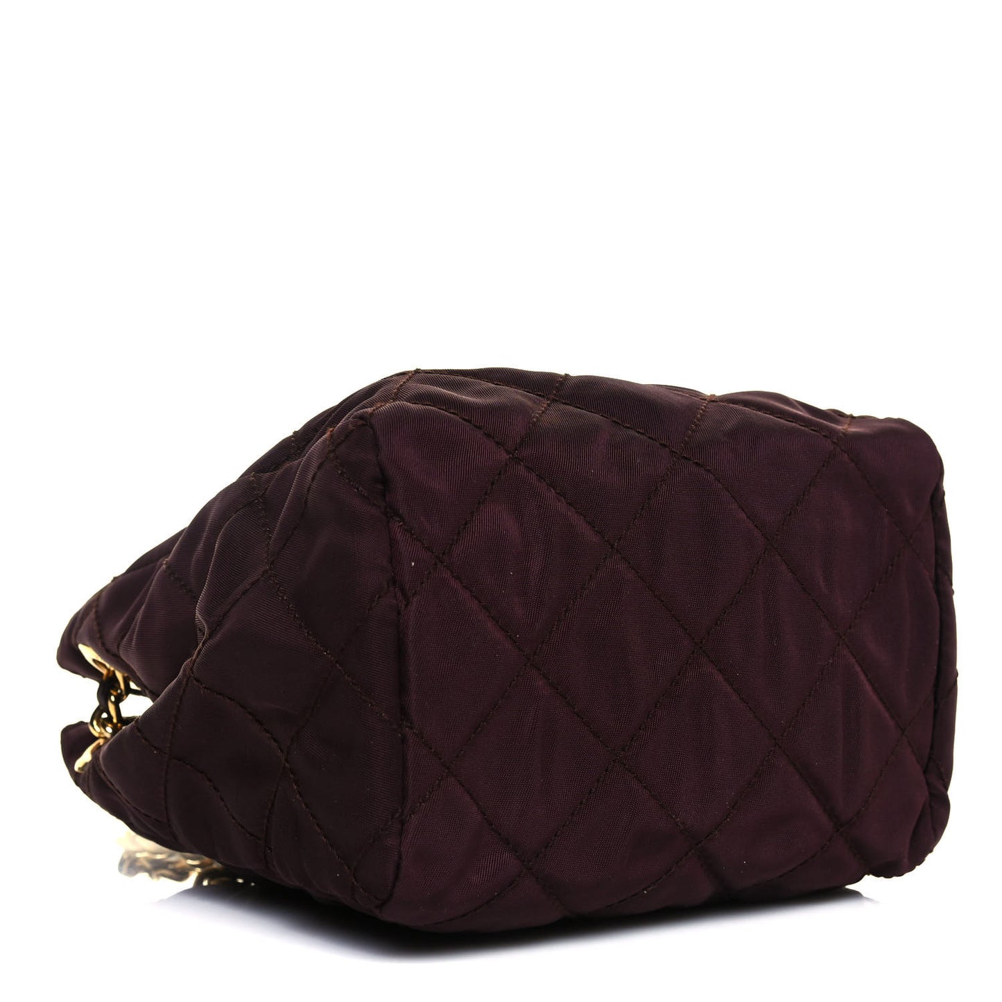 Nylon Tessuto Quilted Shoulder Bag Granato