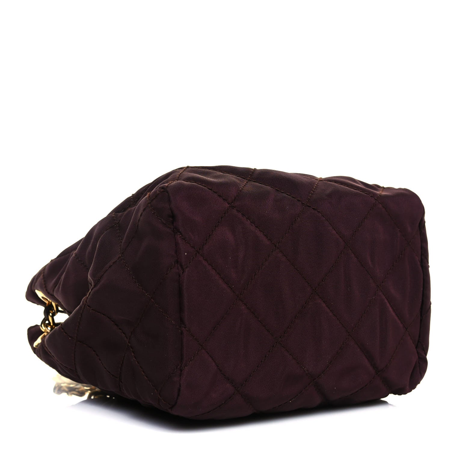 Prada Nylon Tessuto Quilted Shoulder Bag Granato 4 of 13