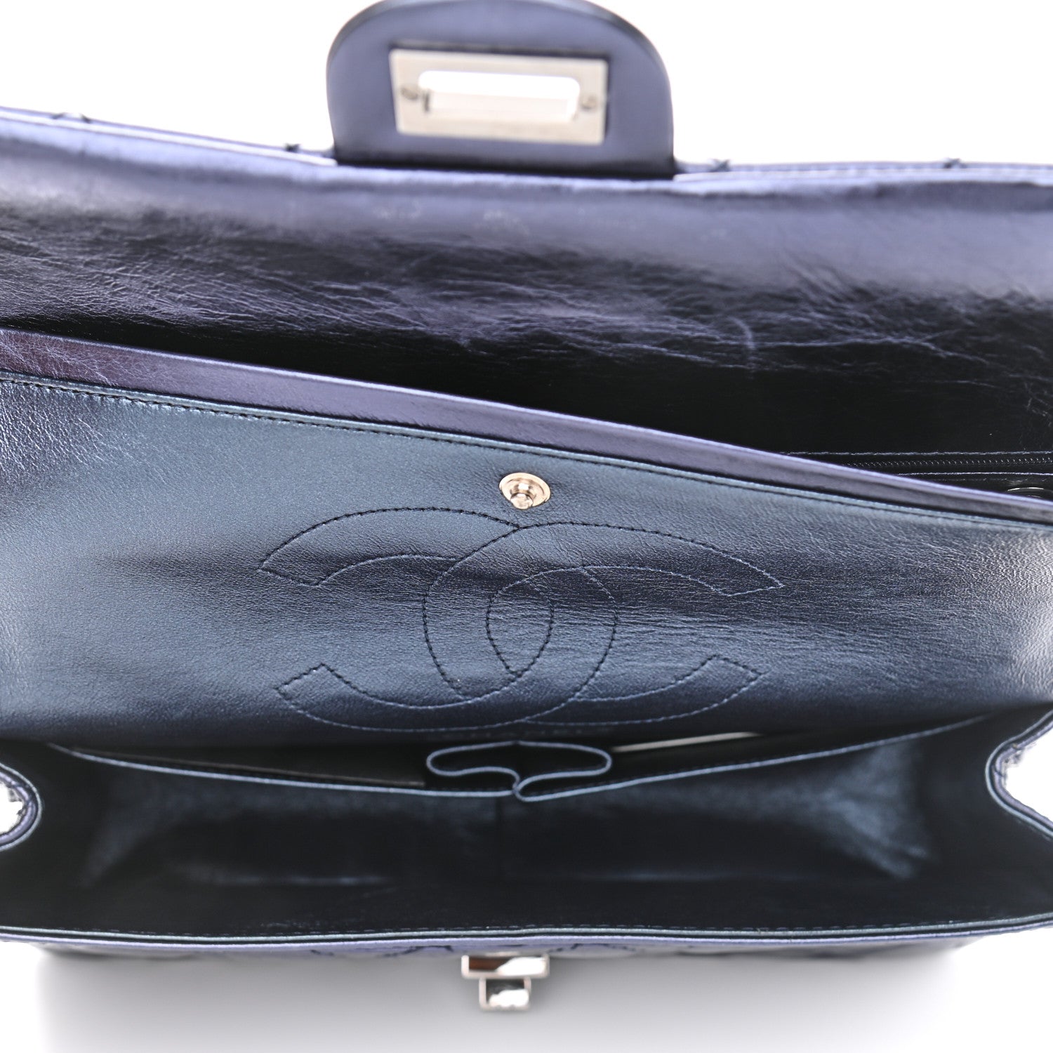 Chanel Metallic Calfskin Quilted 2.55 Reissue 226 Flap Marine Fonce 5 of 12