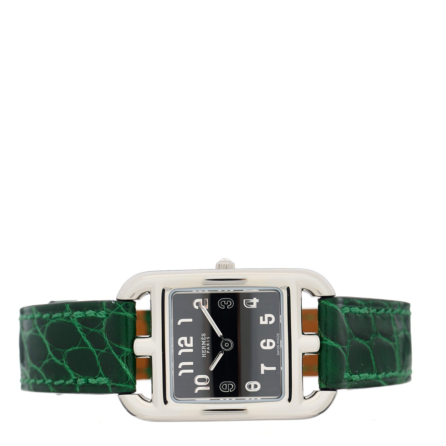 Stainless Steel Alligator 23mm Cape Cod Quartz Watch Vert Moyen