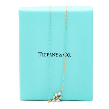 Tiffany 18K Rose Gold Diamond Victoria Vine Pendant Necklace 6 of 6