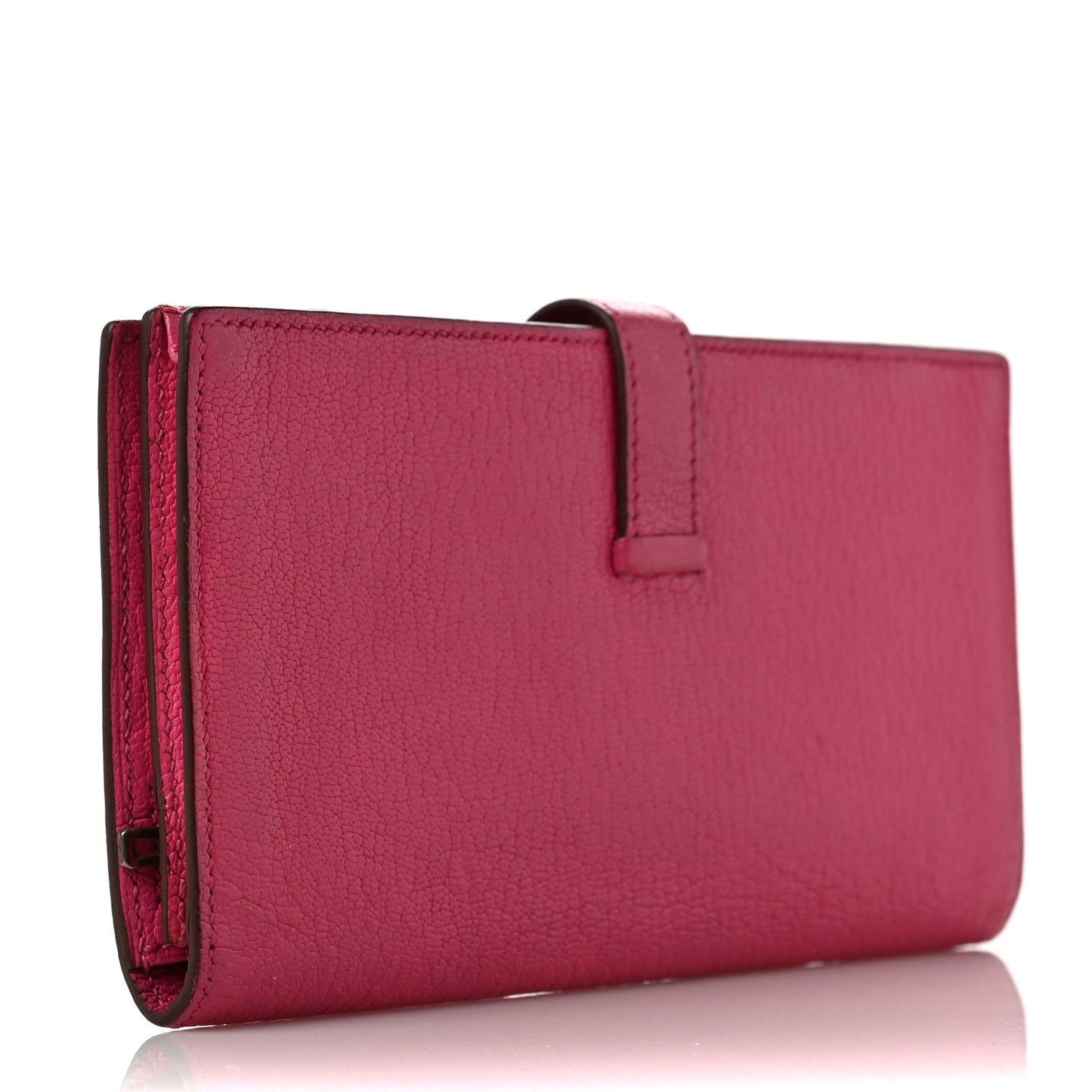 Chevre Mysore Bearn Gusset Wallet Rose Shocking