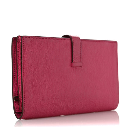 Hermes Chevre Mysore Bearn Gusset Wallet Rose Shocking 3 of 11
