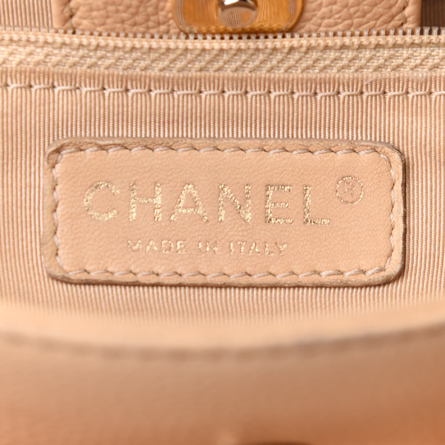Chanel Calfskin Cerf Executive Shopper Tote Beige 5 of 14