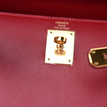 Hermes Tadelakt Kelly Sellier 28 Rouge Vif 10 of 14