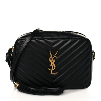 Saint Laurent Calfskin Matelasse Monogram Lou Camera Bag Black 1 of 8
