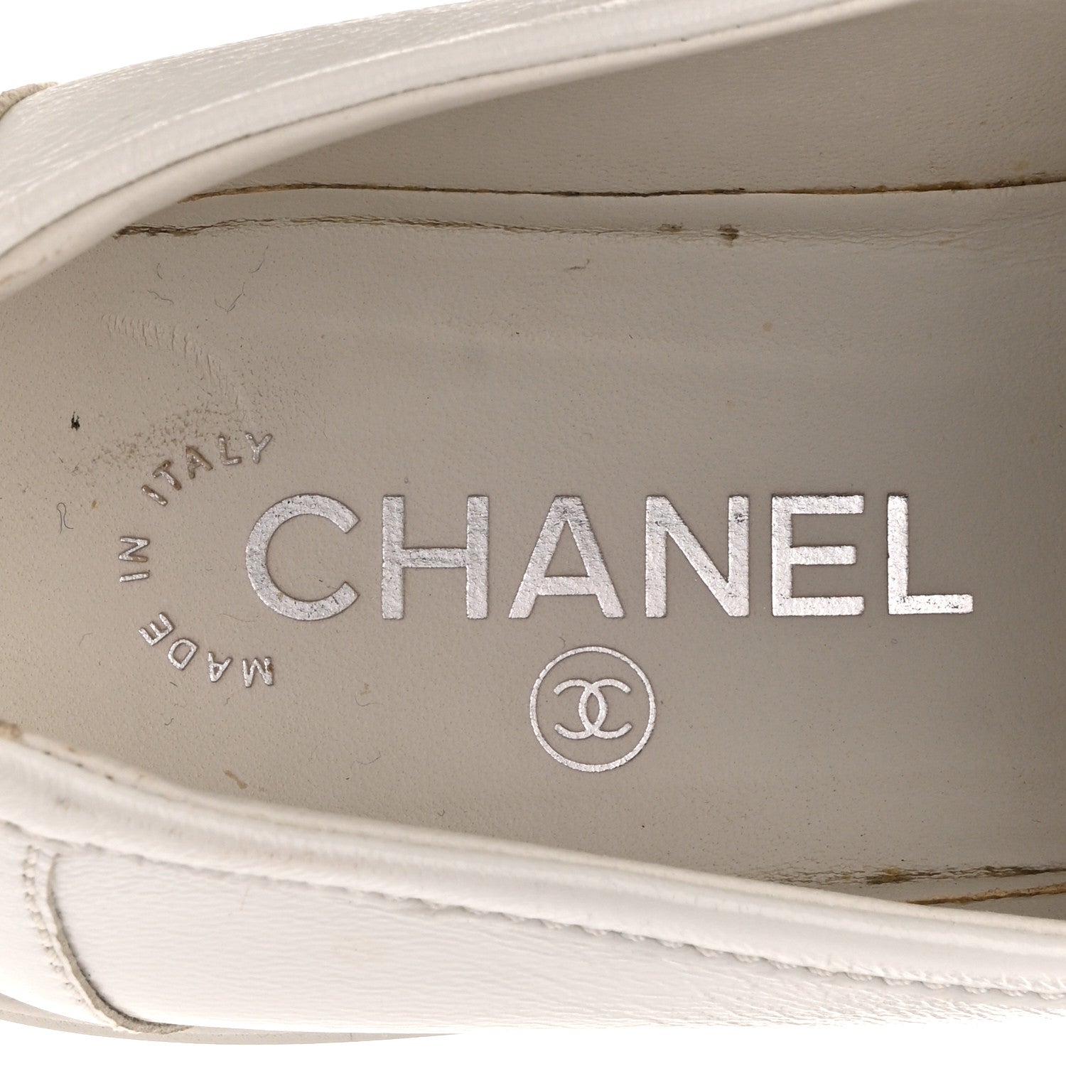 Chanel Shiny Lambskin Quilted CC Turnlock Loafers 40 White 7 of 13
