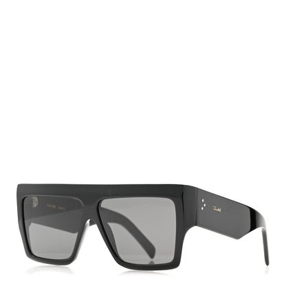 Celine Acetate Flat Top Rectangular Sunglasses CL400921 Black 2 of 14