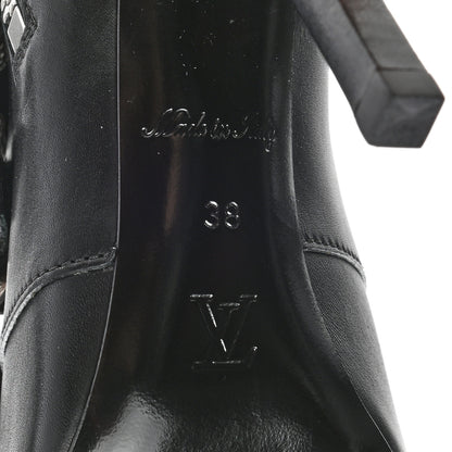 Louis Vuitton Calfskin Monogram Janet Ankle Boots 38 Black 6 of 8