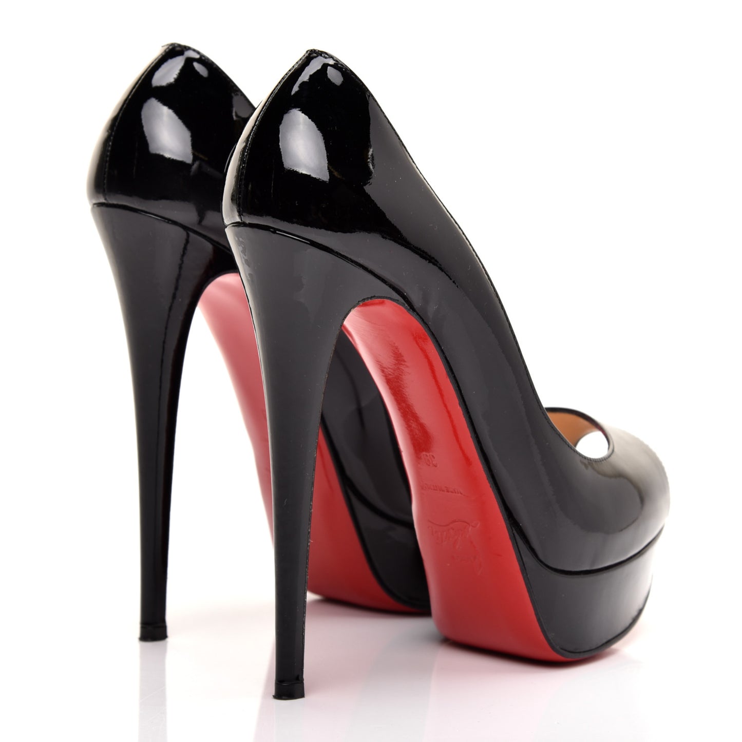 Patent Lady Peep 150 Pumps 39 Black