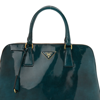 Prada Spazzolato Medium Promenade Tote Pavone Fume 8 of 14