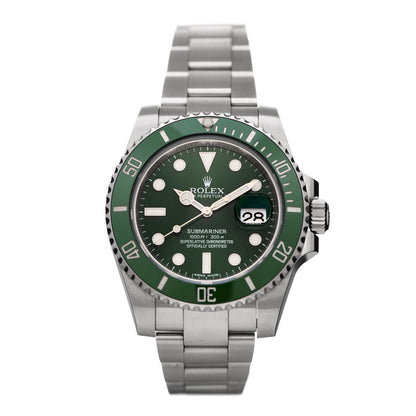 Rolex Stainless Steel 40mm Oyster Perpetual Submariner Date Hulk Watch Green 116610LV 1 of 4