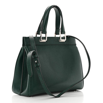 Gucci Grainy Calfskin Small Zumi Top Handle Bag Vintage Green 3 of 22